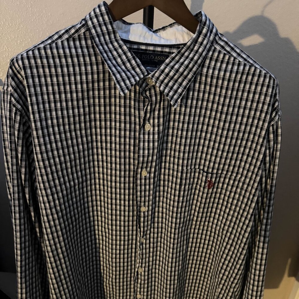 US Polo Assn. Men's 3-XL Thin Stripe Multicolor Button Down